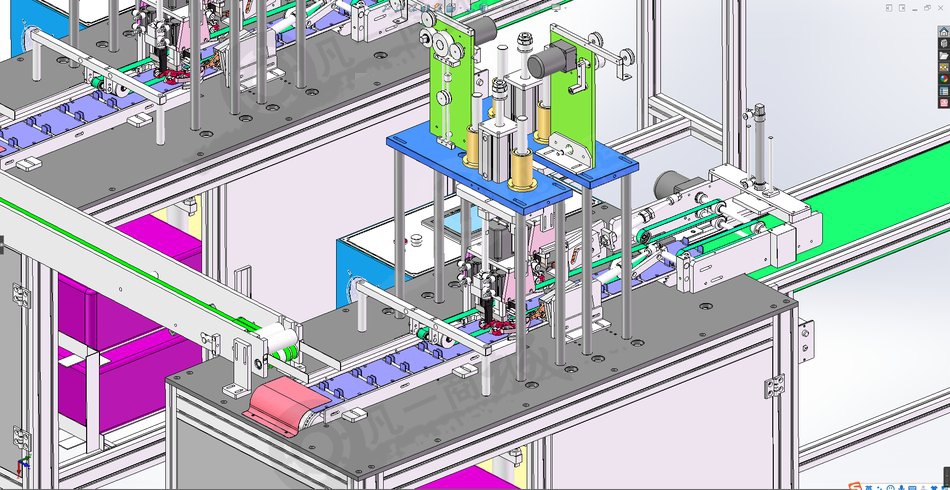 第四代一拖二口罩機(jī)總裝3D圖 模型截圖[3]