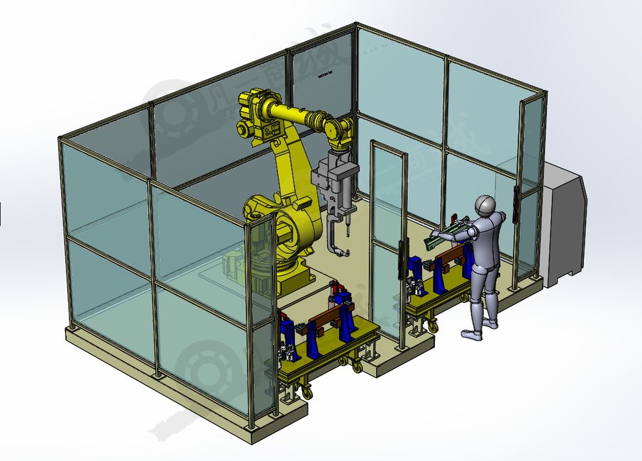 焊接機(jī)器人工作站3D圖 模型截圖[1]