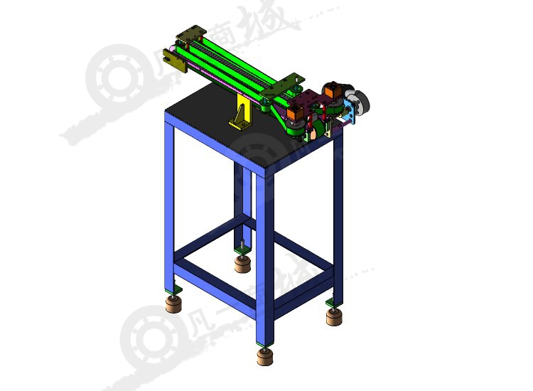 小型兩側(cè)皮帶推送輸送機(jī)3D圖 模型截圖[1]