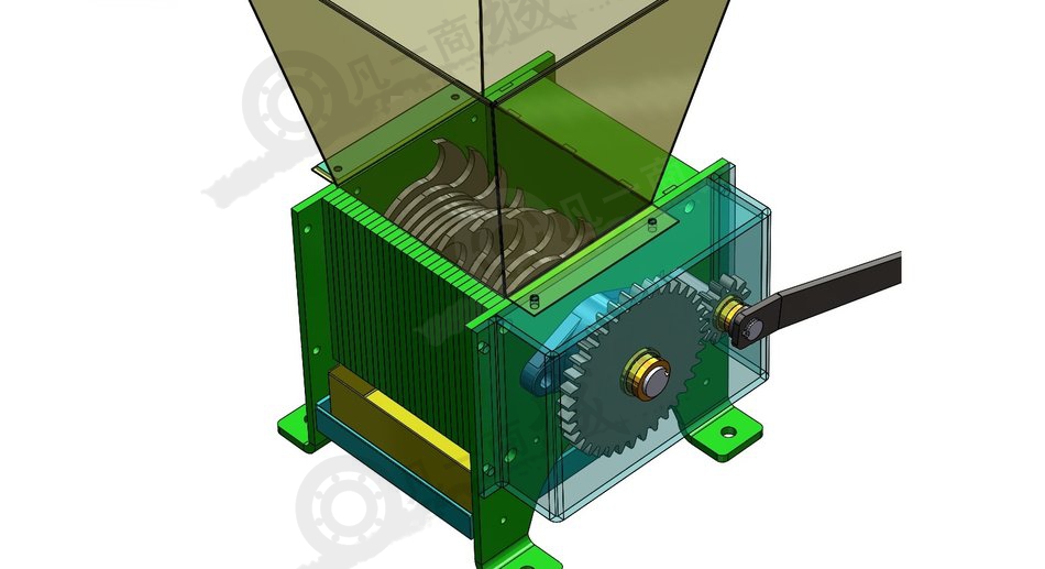 手動塑料破碎機3D圖 模型截圖[1]
