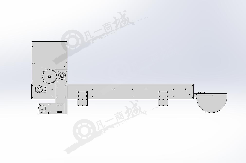 鏈條滾筒輸送機模型圖 模型截圖[2]