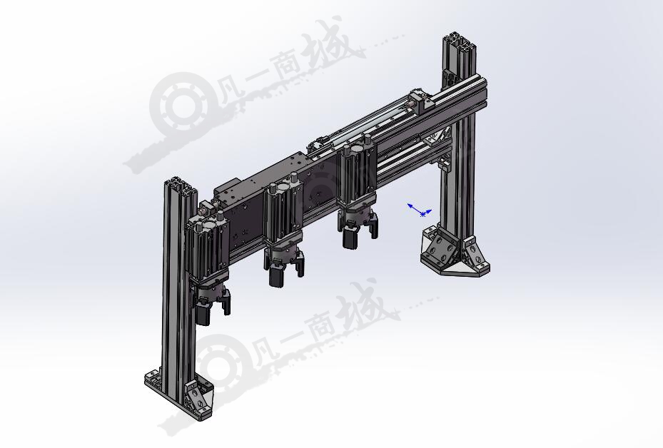 二軸三頭抓放機(jī)構(gòu)3D模型 模型截圖[1]