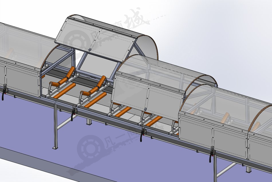 帶防塵護蓋的輸送機3D模型圖 模型截圖[1]