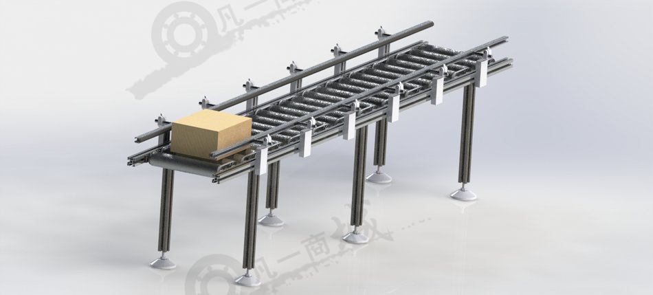 帶護(hù)欄滾筒輸送機(jī)sw圖 模型截圖[1]
