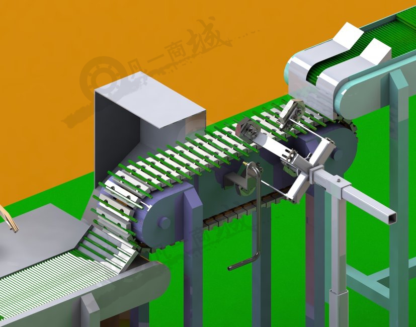自動(dòng)計(jì)數(shù)鉛筆輸送裝箱流水線3D模型 模型截圖[3]