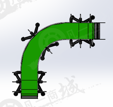 90度轉(zhuǎn)彎網(wǎng)帶輸送機(jī)3D圖 模型截圖[1]