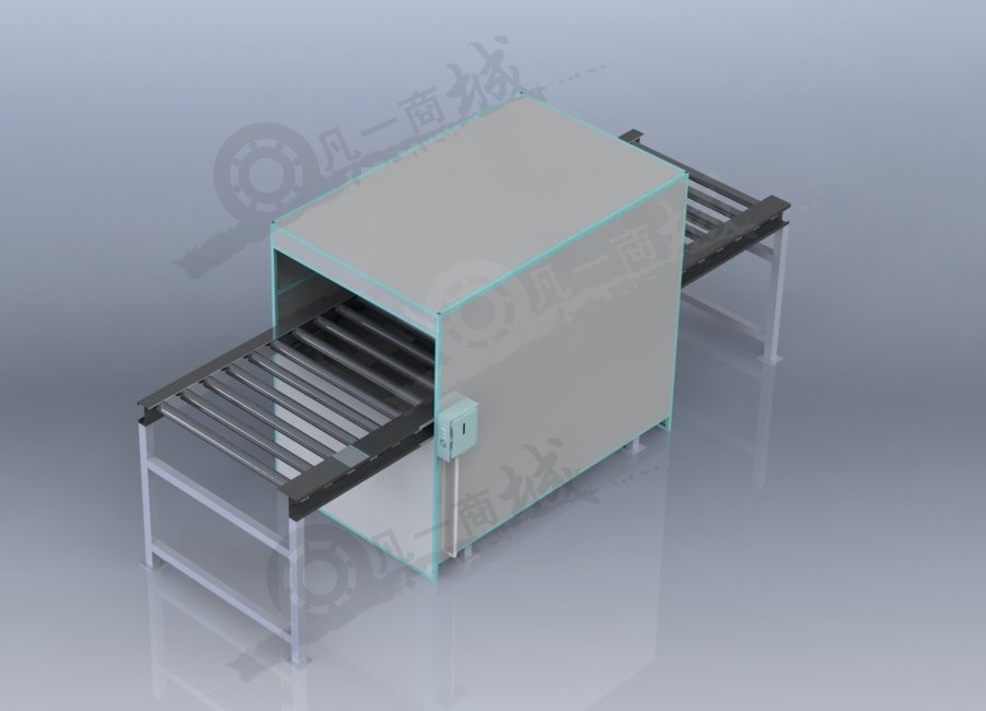 帶消毒機構(gòu)滾筒傳送機3D模型 模型截圖[2]