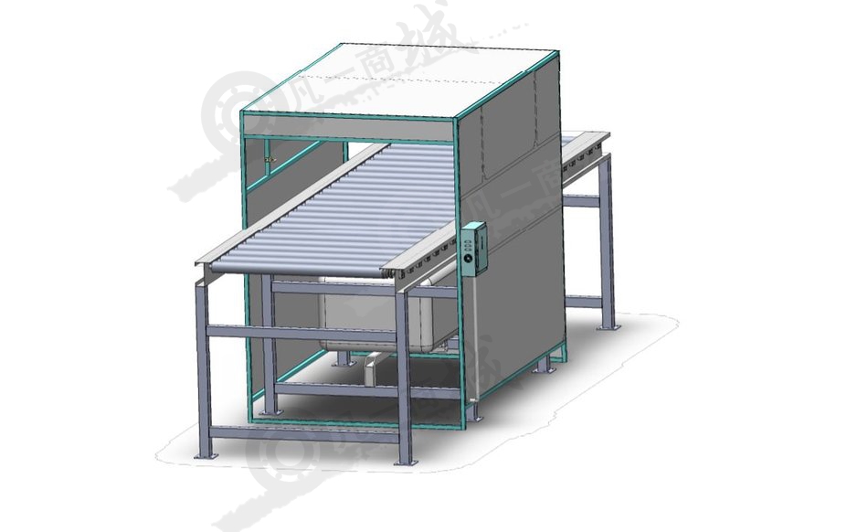 帶消毒機構(gòu)滾筒傳送機3D模型 模型截圖[1]