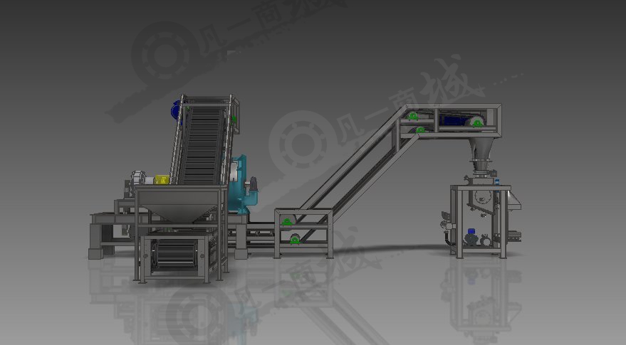 S形提升皮帶輸送機3D模型 模型截圖[2]