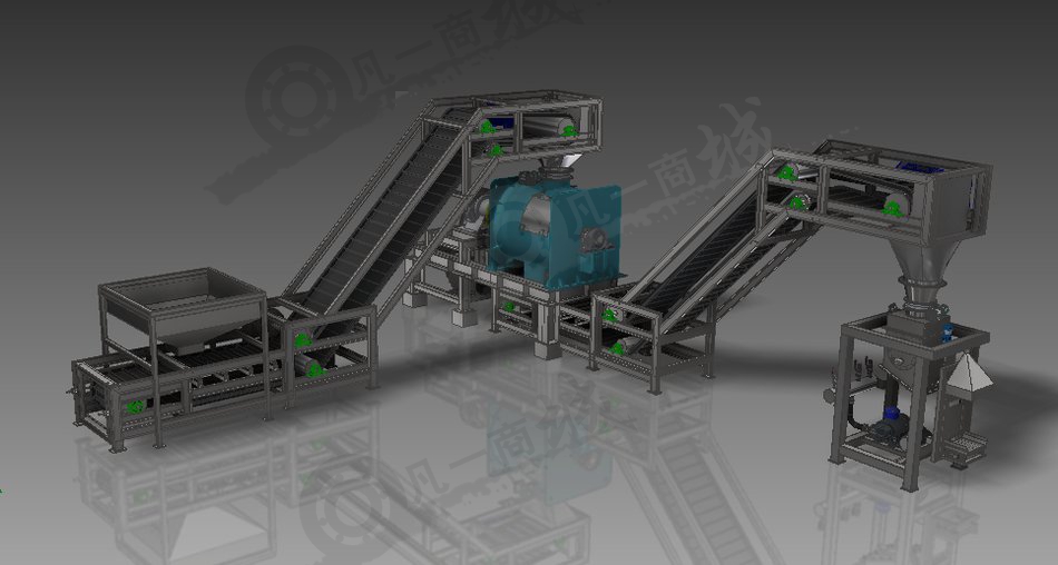 S形提升皮帶輸送機3D模型 模型截圖[1]