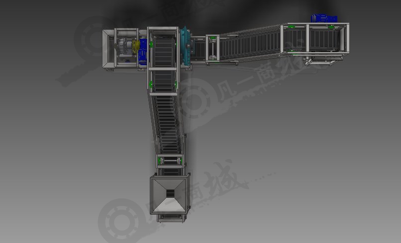 S形提升皮帶輸送機3D模型 模型截圖[5]