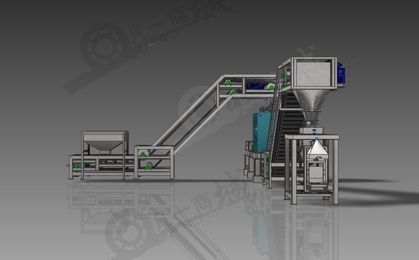S形提升皮帶輸送機3D模型 模型截圖[3]