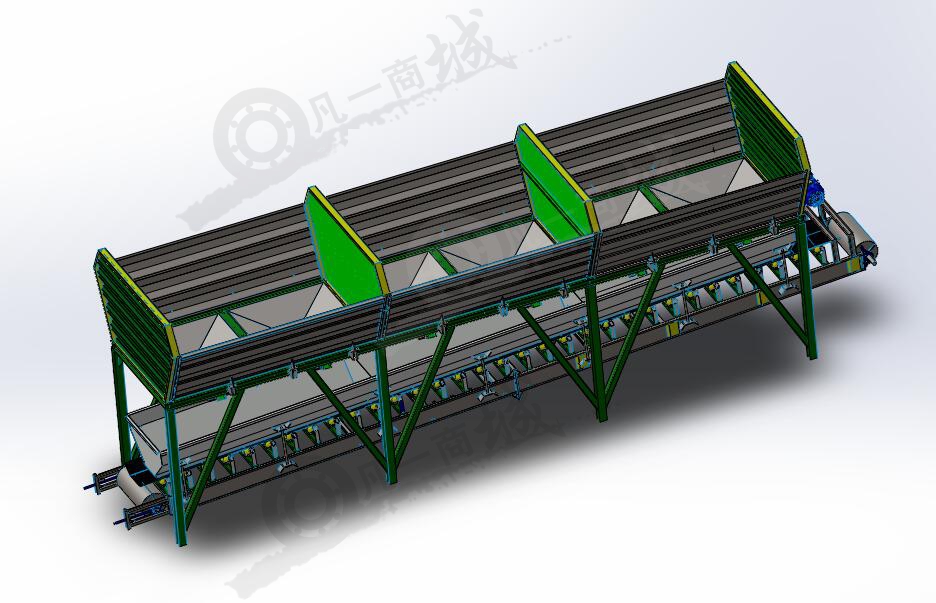 帶開關(guān)漏斗顆粒輸送機(jī)模型圖 模型截圖[1]