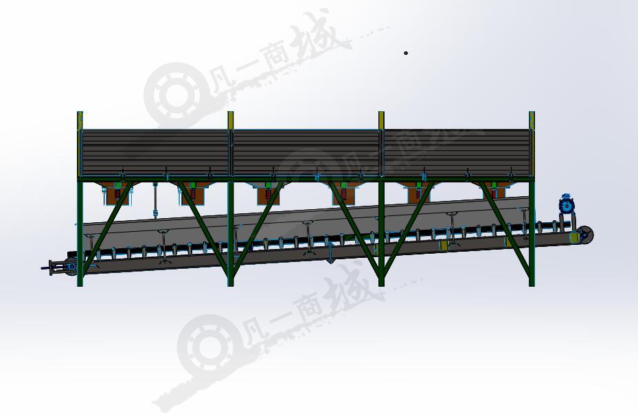 帶開關(guān)漏斗顆粒輸送機(jī)模型圖 模型截圖[2]