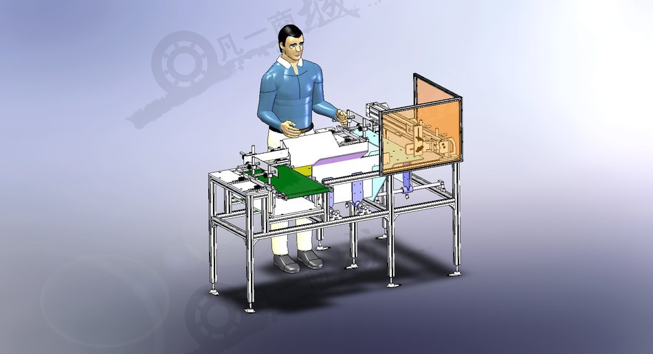 低成本半自動(dòng)包裝機(jī)3D模型 模型截圖[2]