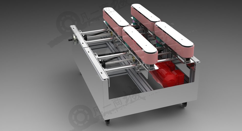 包裝機裝卸用側(cè)帶式輸送機3D圖 模型截圖[2]