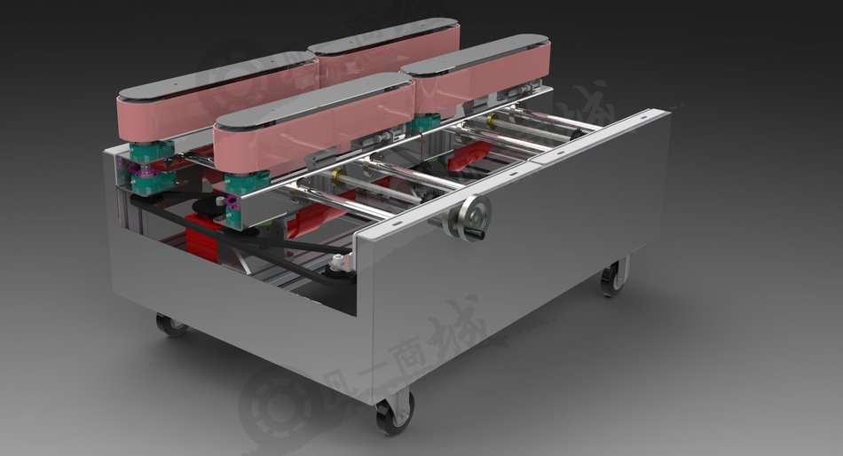 包裝機裝卸用側(cè)帶式輸送機3D圖 模型截圖[1]