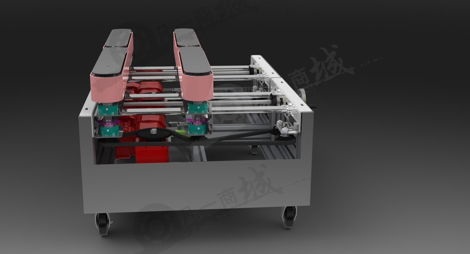 包裝機裝卸用側(cè)帶式輸送機3D圖 模型截圖[3]