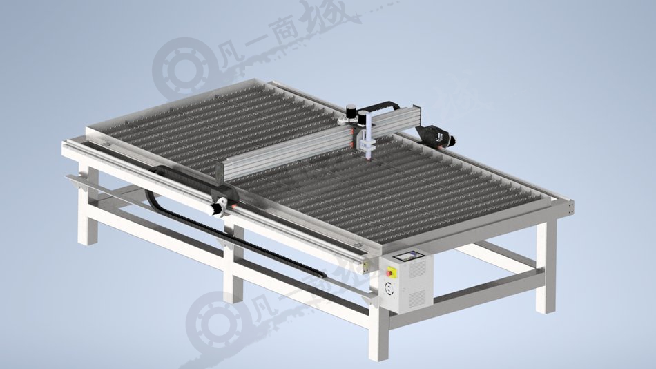 數(shù)控等離子切割機(jī)3D模型圖 模型截圖[2]