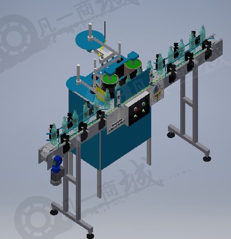 礦泉水瓶子貼標機3D圖 模型截圖[1]