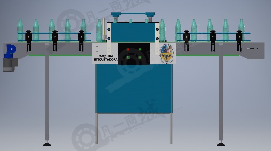 礦泉水瓶子貼標機3D圖 模型截圖[2]