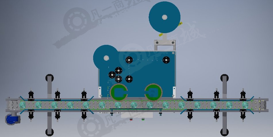 礦泉水瓶子貼標機3D圖 模型截圖[3]