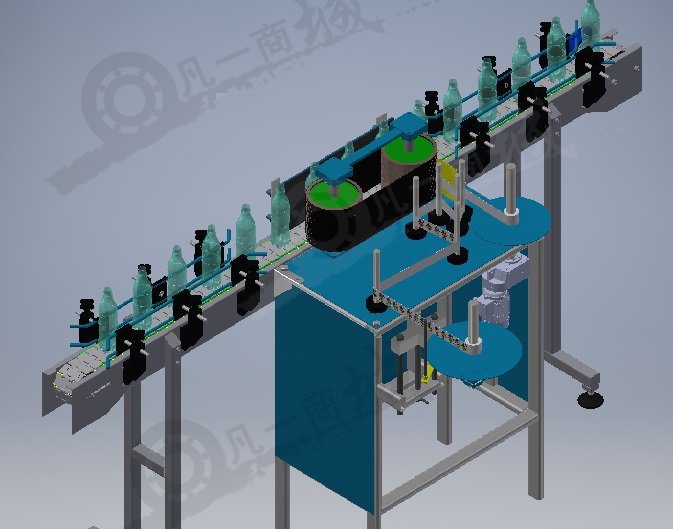 礦泉水瓶子貼標機3D圖 模型截圖[4]