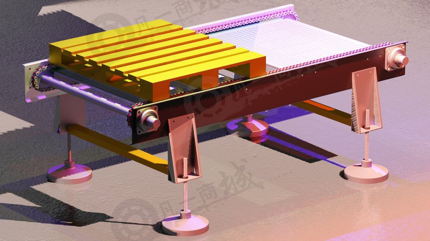 鏈條滾筒托盤輸送機(jī)模型圖 模型截圖[3]