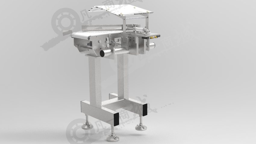 帶擺動(dòng)式擋料裝置pu皮帶輸送機(jī)3D圖 模型截圖[2]