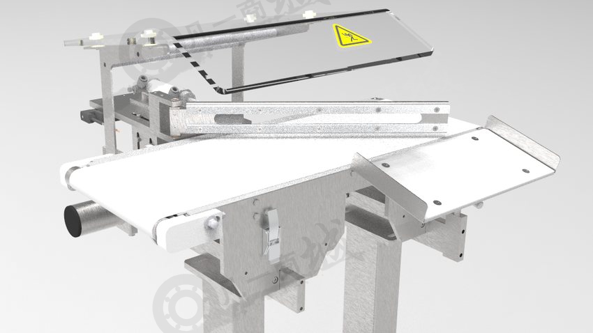 帶擺動(dòng)式擋料裝置pu皮帶輸送機(jī)3D圖 模型截圖[4]