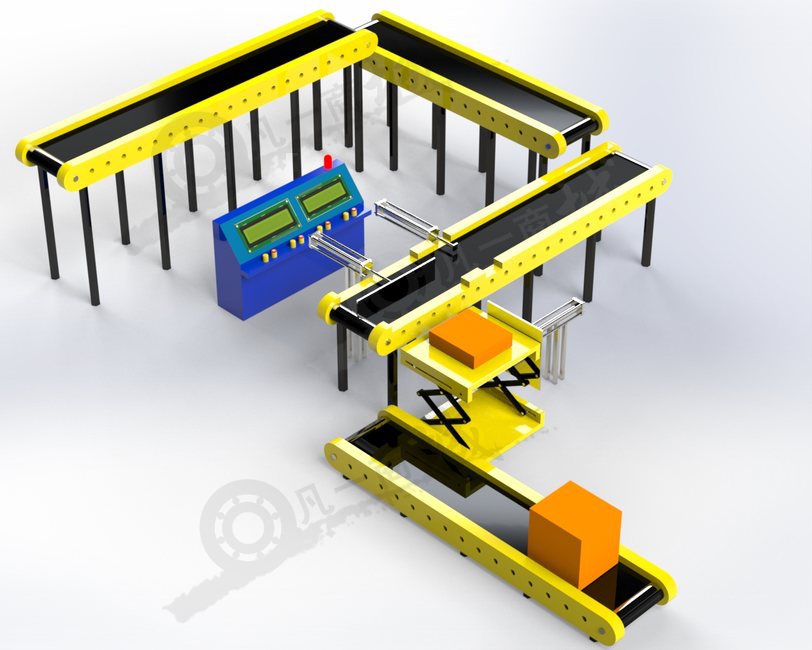 紙箱輸送碼垛機(jī)設(shè)計3D圖 模型截圖[1]