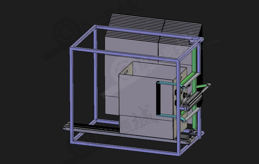 紙箱折疊機構3D圖 模型截圖[1]