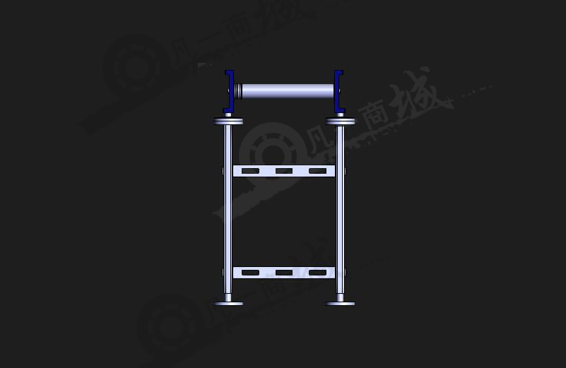 皮帶傳動(dòng)滾筒輸送機(jī)3D圖 模型截圖[2]