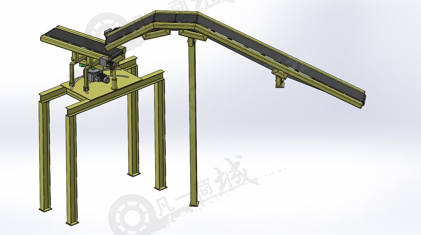 兩段接駁輸送機(jī)3D圖 模型截圖[4]