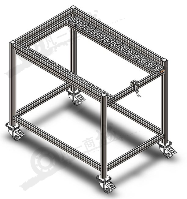 滾筒輸送機(jī)用鋁型材框架模型圖 模型截圖[1]