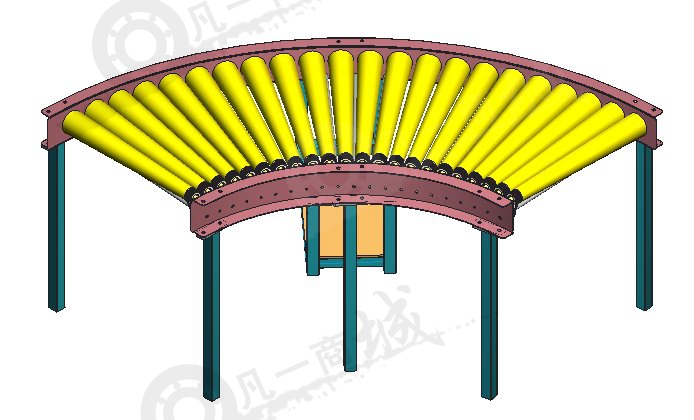 90度拐彎滾筒輸送機(jī)模型圖 模型截圖[1]