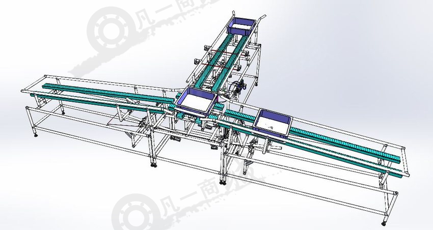 蹺蹺板間歇分流輸送機(jī)模型圖 模型截圖[1]