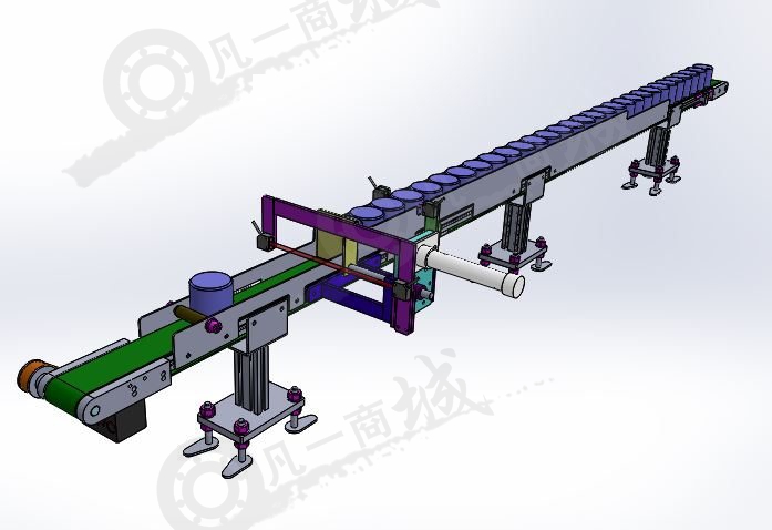 伺服驅(qū)動計數(shù)皮帶輸送機3D圖 模型截圖[1]