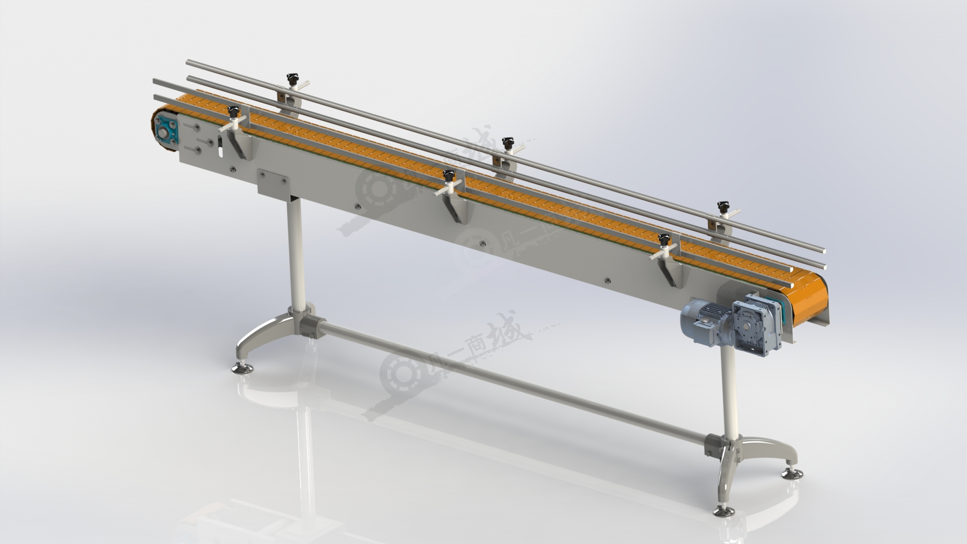 塑料板鏈條輸送機3D圖 模型截圖[1]