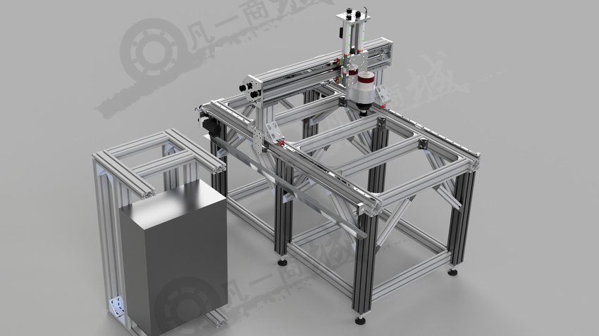 鋁型材結(jié)構(gòu)木頭雕刻機(jī)3D圖 模型截圖[1]