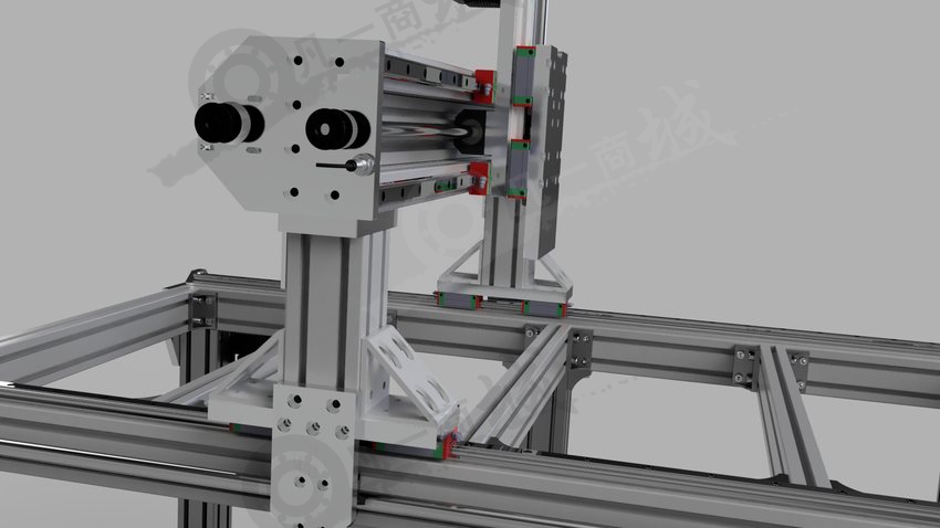 鋁型材結(jié)構(gòu)木頭雕刻機(jī)3D圖 模型截圖[2]