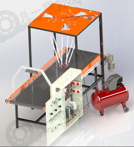 三角洲分揀輸送機(jī)3D圖 模型截圖[2]