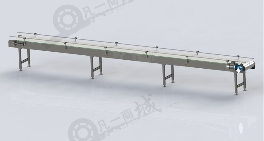 帶導向欄長型輸送機3D圖 模型截圖[2]