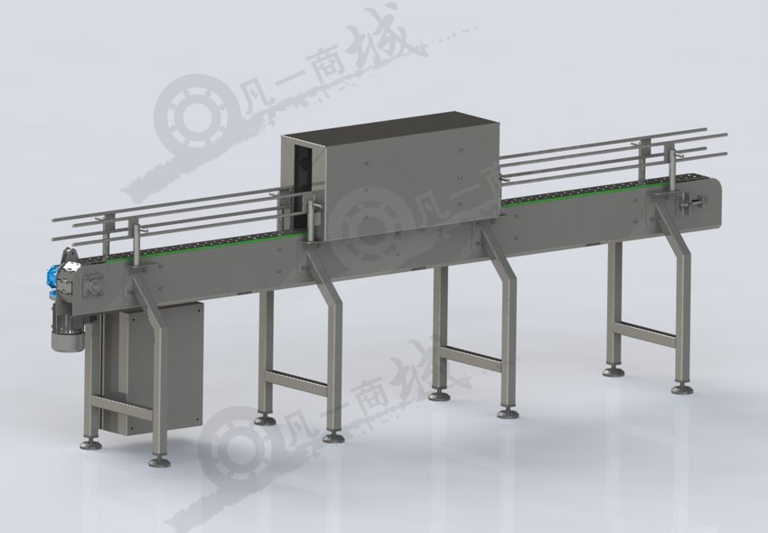 吹干除塵輸送機(jī)三維模型 模型截圖[1]