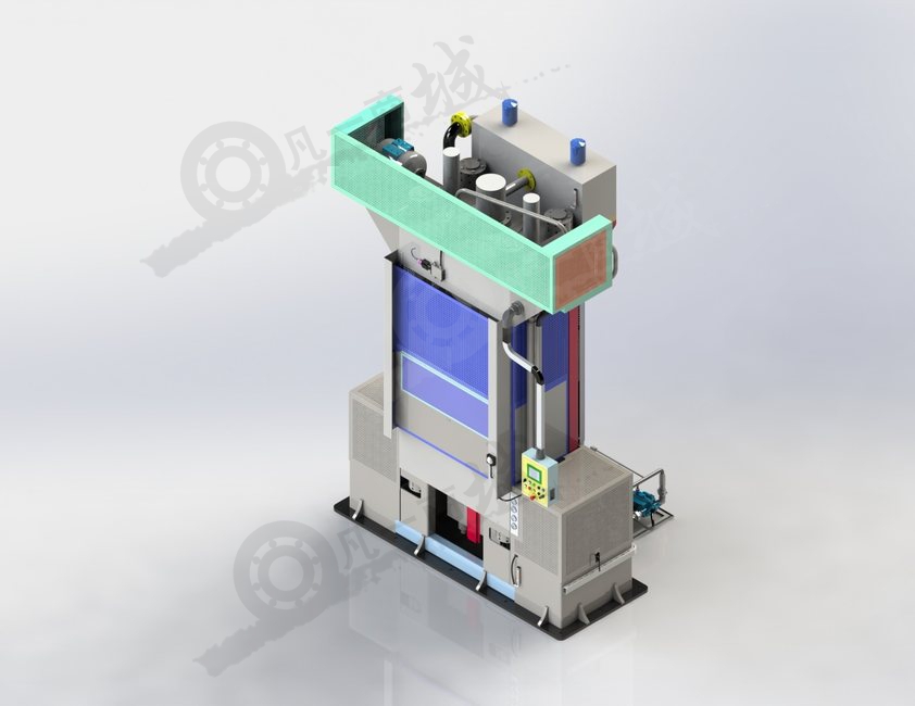 300噸壓力冷成形液壓機3D圖 模型截圖[2]