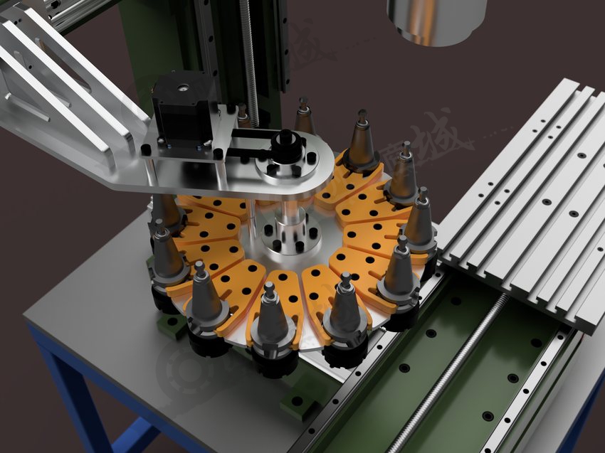 自動(dòng)換刀立式磨床3D圖 模型截圖[2]
