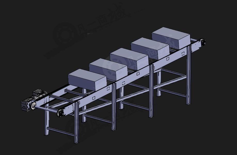 紙箱提升鏈條輸送機(jī)3D圖 模型截圖[1]