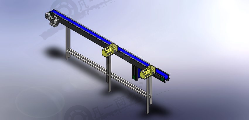 帶推入裝置窄型輸送機(jī)三維圖 模型截圖[2]