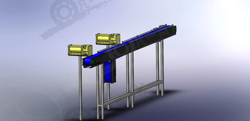 帶推入裝置窄型輸送機(jī)三維圖 模型截圖[4]