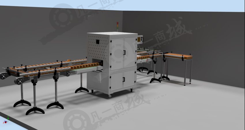 輕型板鏈輸送機三維模型圖 模型截圖[2]
